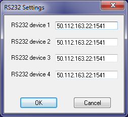 VICE RS-232 Settings Dialog